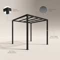 8 Ft. X 8 Ft. Matte Black Aluminum Pergola