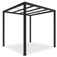8 Ft. X 8 Ft. Matte Black Aluminum Pergola — Studio Shot